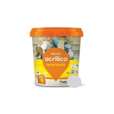 Rejunte Quartzolit Acrílico 1kg Cinza Platina Rejunte Quartzolit Acrílico 1kg Cinza Platina