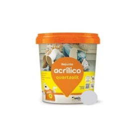 Rejunte Quartzolit Acrílico 1kg Cinza Platina