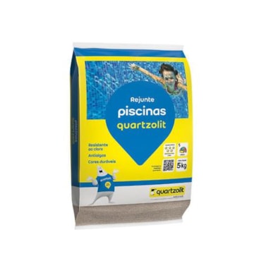 Rejunte Quartzolit para Piscina Cinza Platina 5Kg