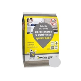 Rejunte Quartzolit Porcelanato e Cerâmicas 5kg Cinza Platina