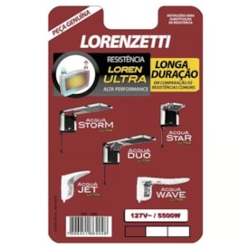 Resistência para Chuveiro Lorenzetti 127V (110V) 5500W Acqua Storm Duo Star Lorenzetti