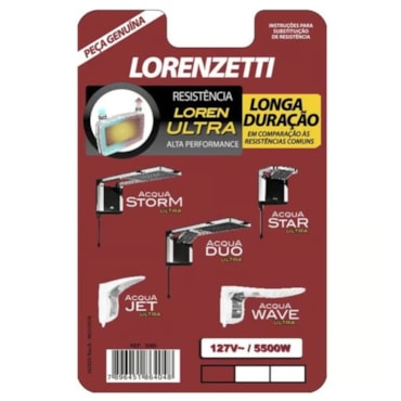 Resistência para Chuveiro Lorenzetti 127V (110V) 5500W Acqua Storm Duo Star Lorenzetti