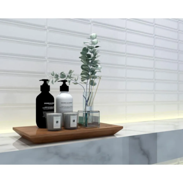Revestimento Ceral Brick Branco Brilhante 7,5x25cm