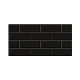Revestimento de Parede Vivence York Preto Brilhante 39x75cm