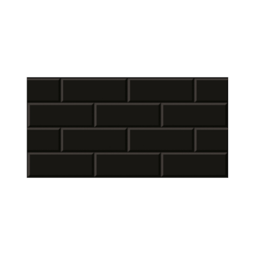 Revestimento de Parede Vivence York Preto Brilhante 39x75cm
