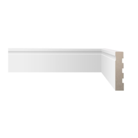Rodapé Classico Branco Frisado 7x240cm