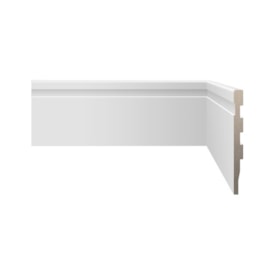 Rodapé Fit Branco Frisado Biancogres 15x240cm