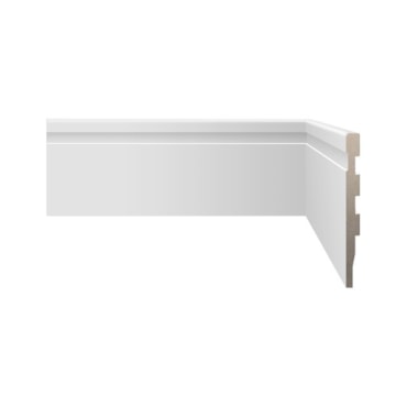 Rodapé Fit Branco Frisado Biancogres 15x240cm