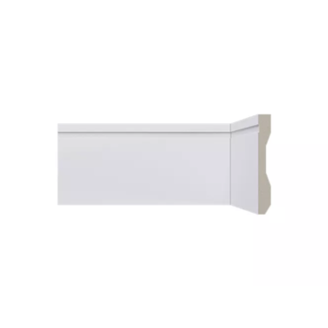 Rodapé Santa Luzia com Friso LEV102 Branco de Poliestireno 10x1,3cm