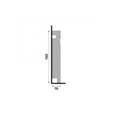 Rodapé Santa Luzia de Poliestireno Fris 100x16x2400mm