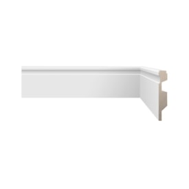 Rodapé Tech Branco Frisado Biancogres 15x240cm