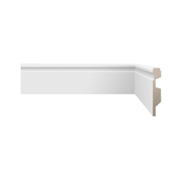 Rodapé Tech Branco Frisado Biancogres 15x240cm
