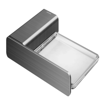 Saboneteira Docol Flat em Grafite Escovado Saboneteira Docol Flat em Grafite Escovado