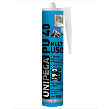 Selante PU40 Unipega Multiuso Cinza 210ml/360g