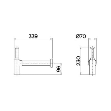 Sifão Docol Top para Banheiro Grafite Escovado