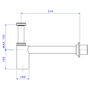 Sifão para Cozinha e Tanque 1 1/2" 1680 112 Cromado