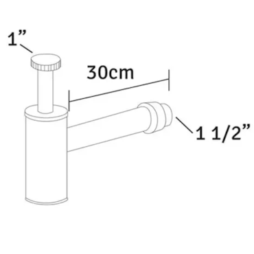 Sifão Para Lavatório Cromado 1x1 1/2x30mm