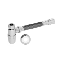 Sifão Tubo Extensível Censi C/ Copo Horizontal Cromado 74cm