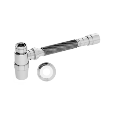 Sifão Tubo Extensível Censi C/ Copo Horizontal Cromado 74cm