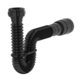 Sifão Tubo Extensível Censi Preto Brilhante 74cm