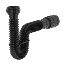 Sifão Tubo Extensível Censi Preto Brilhante 74cm