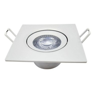 Spot Quadrado de Embutir Branco Bivolt 5W Avant c/ 5 Peças Spot Quadrado de Embutir Branco Bivolt 5W Avant c/ 5 Peças