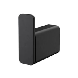 Suporte / Cabide Preto Inox Fosco de Parede Docol Ônix