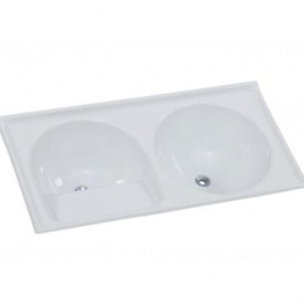 Tanque de Fibra Duplo Rorato Gelo 110x55cm