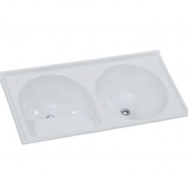 Tanque de Fibra Duplo Rorato Gelo 110x55cm