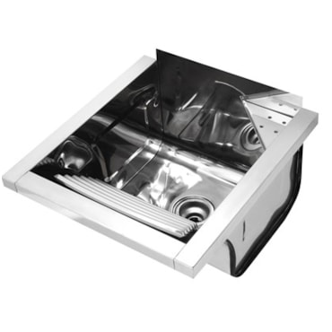 Tanque Inox de Parede Alto Brilho 23 Litros 44x48cm Tanque Inox de Parede Alto Brilho 23 Litros 44x48cm