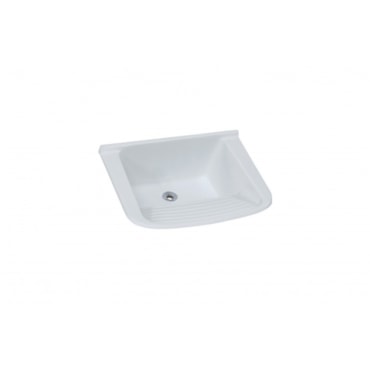 Tanque Simples Rorato de Mármore Sintético 55x41cm Gelo