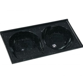 Tanque Sintético Duplo Fibra Rorato 100x51cm Preto