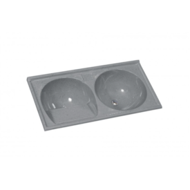 Tanque Sintético Duplo Rorato Cinza 100x52cm