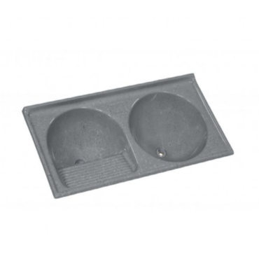 Tanque Sintético Duplo Rorato Cinza 110x55cm