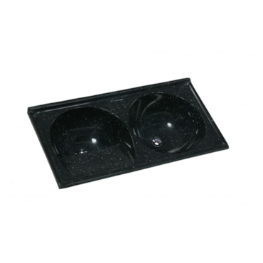 Tanque Sintético Duplo Rorato Preto 100x52cm