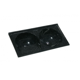 Tanque Sintético Duplo Rorato Preto 100x52cm