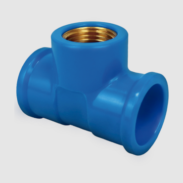 Te Azul Soldável c/ Bucha de Latão Krona 20mm x 1/2" Te Azul Soldável c/ Bucha de Latão Krona 20mm x 1/2"