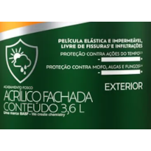 Tinta Acrílica Emborrachada Fachada Protegida Branco Neve Galão 3,6lL