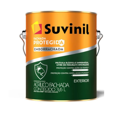 Tinta Acrílica Emborrachada Fachada Protegida Branco Neve Galão 3,6lL