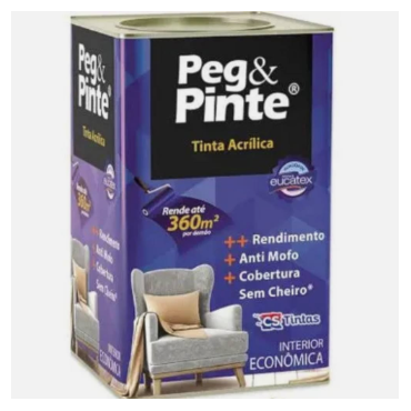 Tinta Acrílica Eucatex Palha Sertão Peg&Pinte Latão 18L