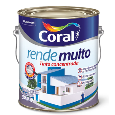 Tinta Acrílica Fosco Coralatex Rende Muito Amarelo Vanilla 3,6l