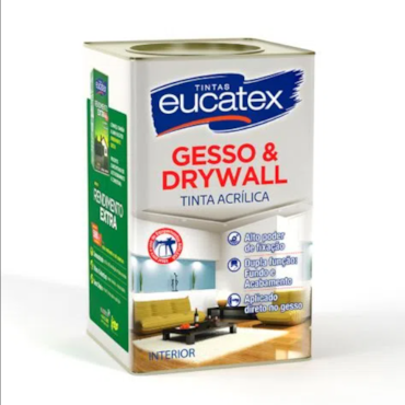 Tinta Acrílica para Gesso e Drywall 18L Eucatex Tinta Acrílica para Gesso e Drywall 18L Eucatex