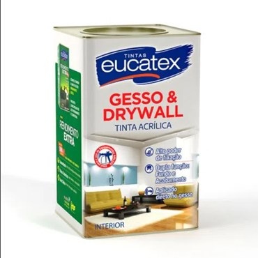 Tinta Acrílica para Gesso e Drywall 18L Eucatex