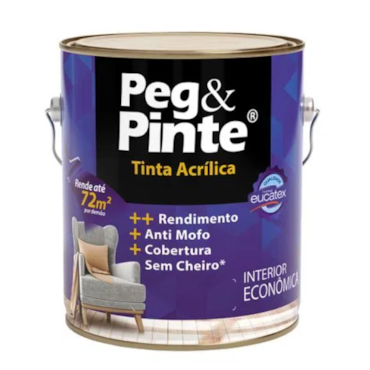 Tinta Acrílica Peg & Pinte Eucatex Palha Sertão 3,6L Tinta Acrílica Peg & Pinte Eucatex Palha Sertão 3,6L