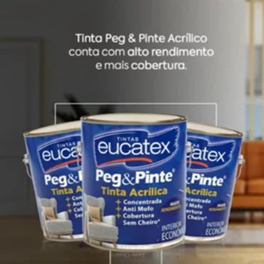 Tinta Acrílica Peg & Pinte Eucatex Pêssego Rosado 3,6L