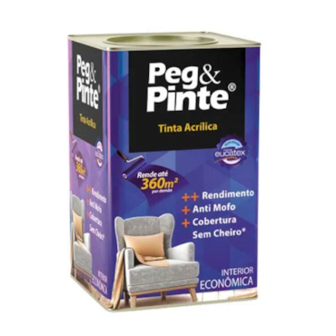 Tinta Acrílica Peg & Pinte Pêssego Rosado 18L Eucatex
