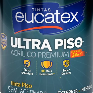 Tinta Acrílica Premium Eucatex Ultra Piso Concreto 3,6L