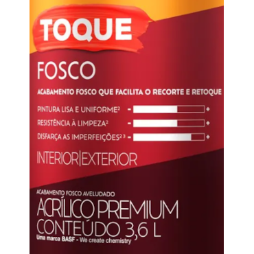 Tinta Acrílica Premium Toque Fosco Areia 3,6l