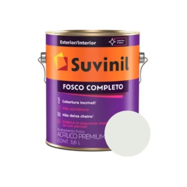 Tinta Acrílica Suvinil Fosco Completo Gelo Galão 3,6L Tinta Acrílica Suvinil Fosco Completo Gelo Galão 3,6L