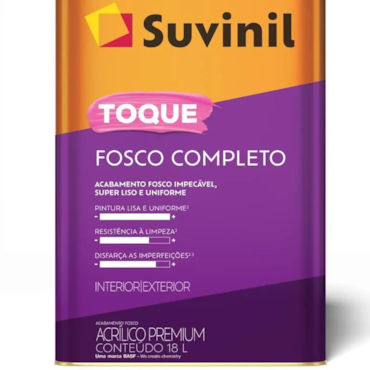 Tinta Acrílica Toque Fosco Completo Gelo Suvinil 18L